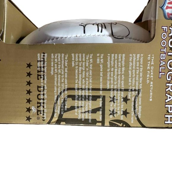 Wilson NFL Mini Autographed The Duke Leather Football Joe Klecko Tom Cavanagh - Picture 7 of 10